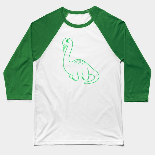 Dinosaur Gertie Baseball T-Shirt by Be Our Guest Podcast